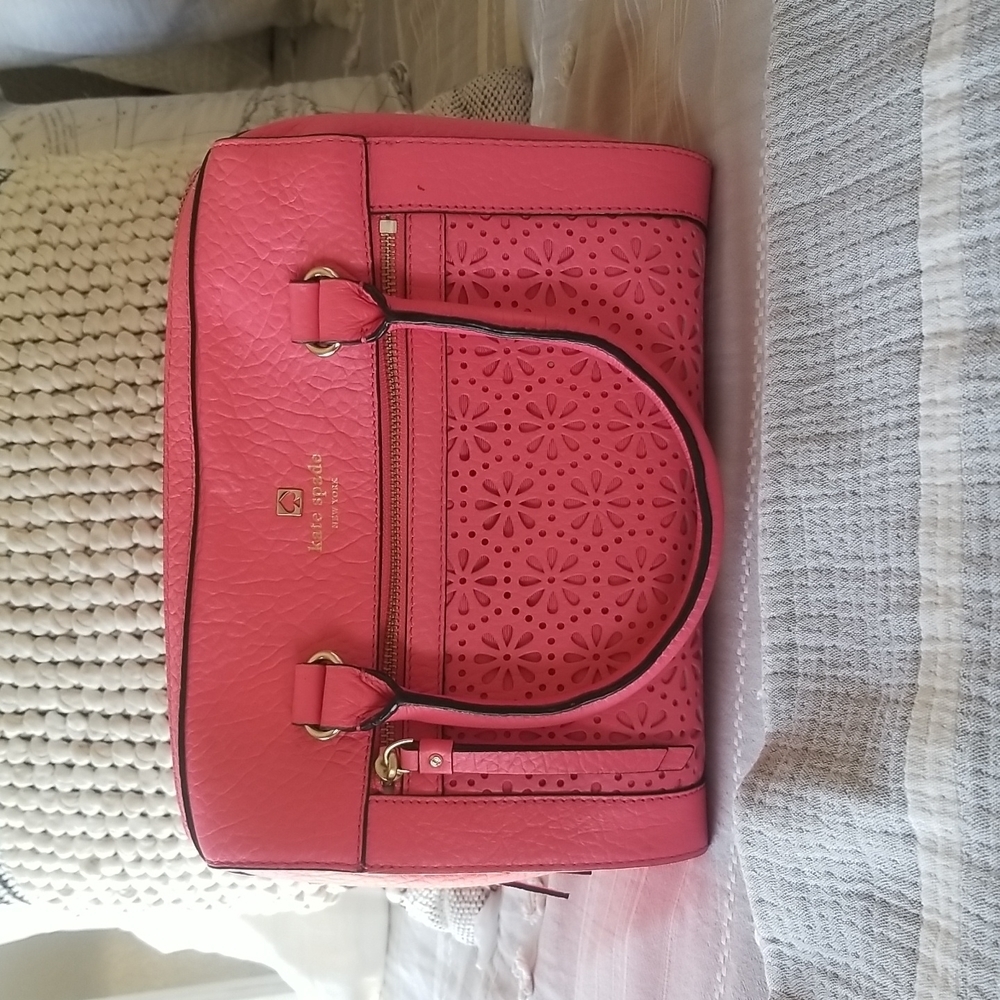 Kate Spade Coral Floral Satchel